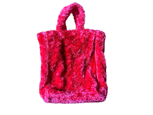 Pink fluffy mini tote