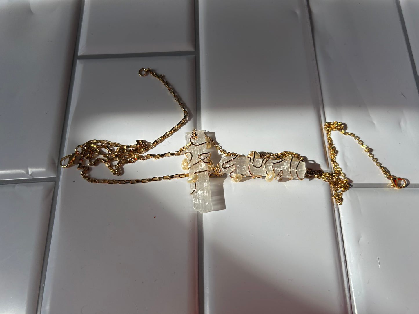 Mini Selenite Wand Necklace