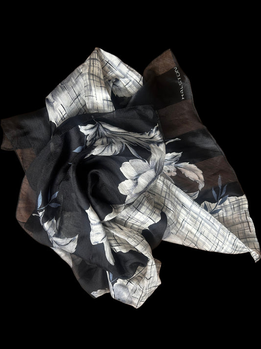 Multi Print Silk Head Scarf