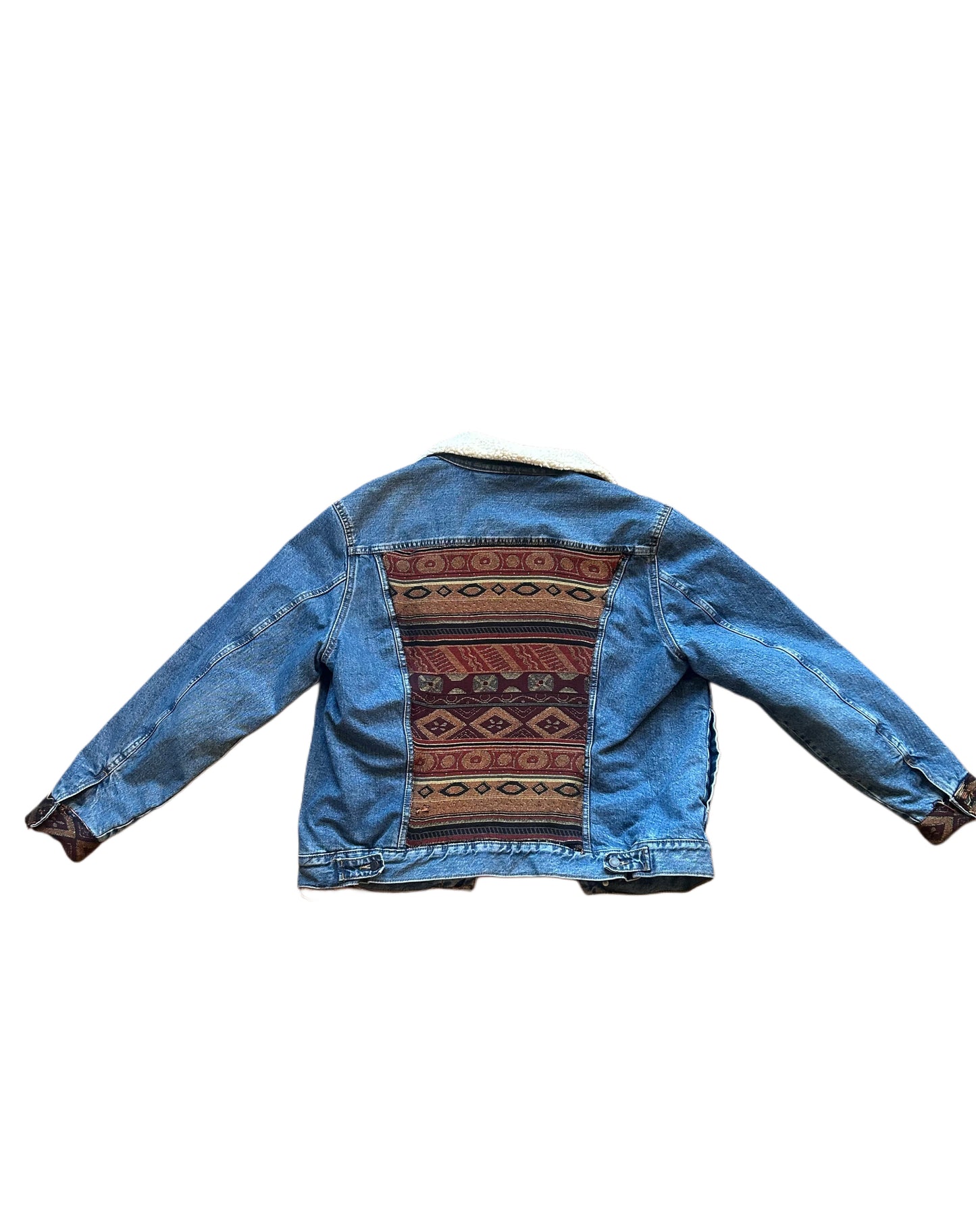 Denim Jacket w Aztec Accents